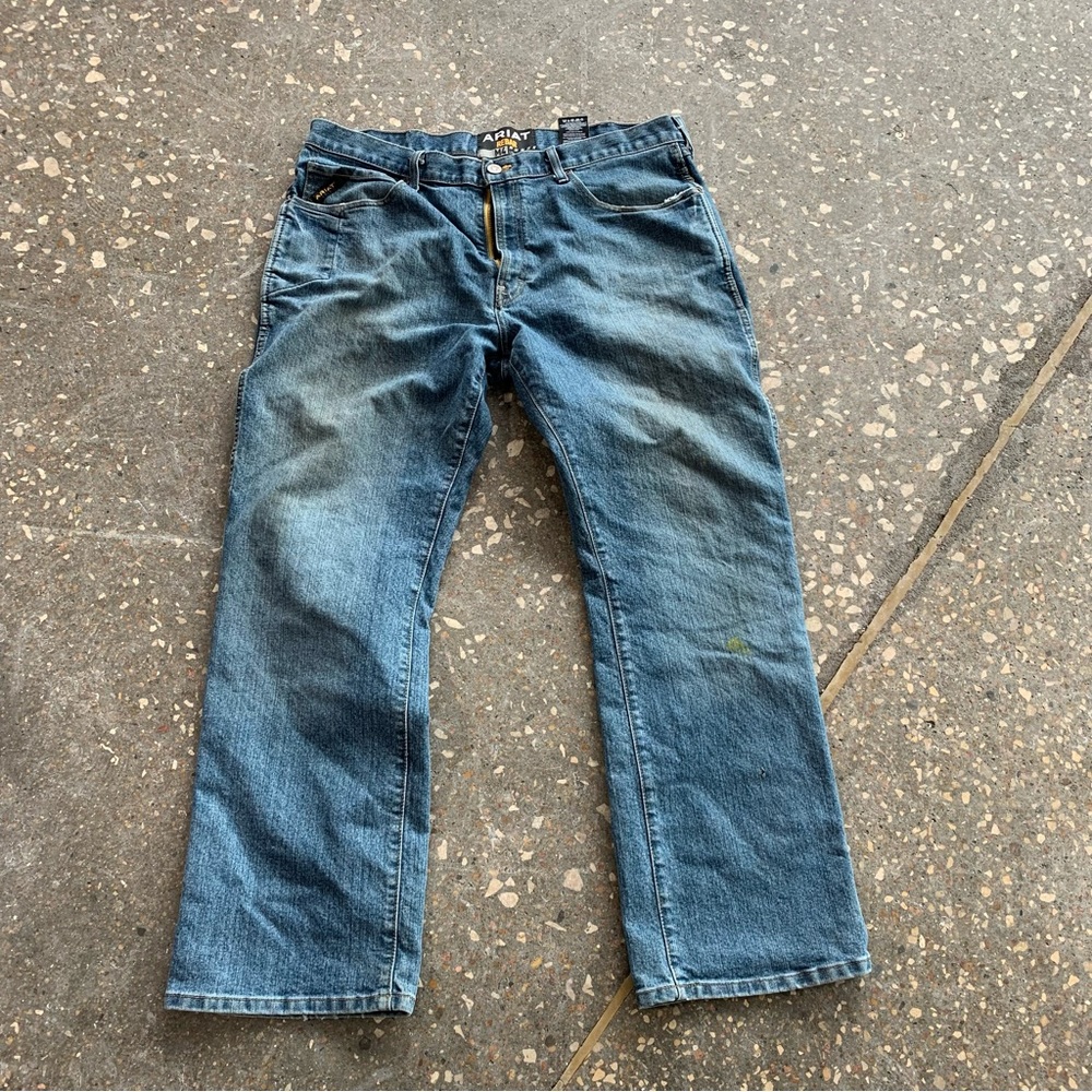 Ariat Men's M4 Low Rise Boot Jeans Rebar 38x32 Cat 2 Flame Resistant Denim